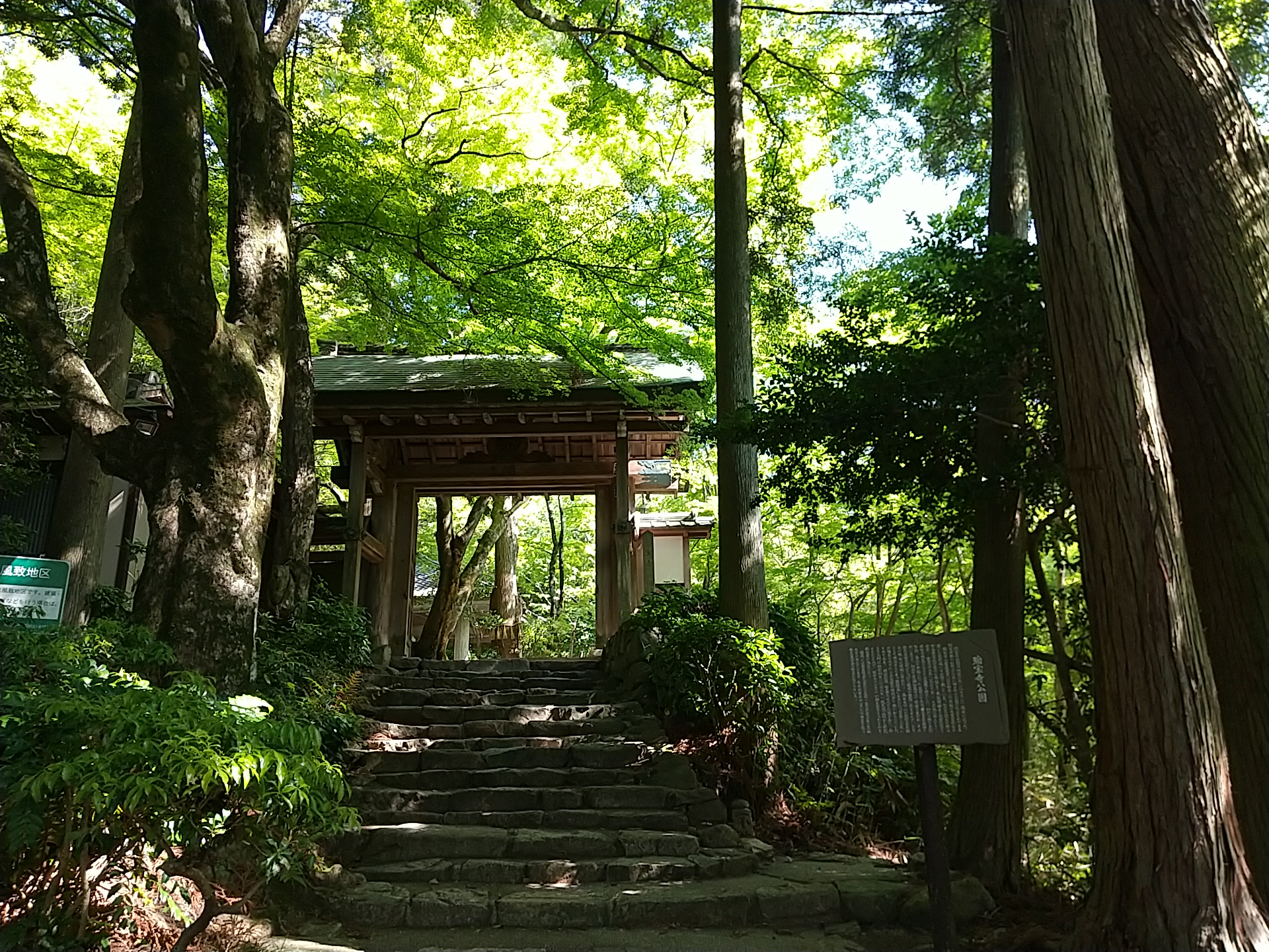 伏見城から移築された、旧瑞宝寺の風情ある門